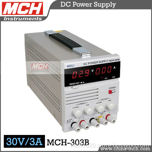 90W 30V 3A Continuously Variable Single Channel Output Linear Digital DC Power Supply, Digital DC Power Supply with CE & RoHS (MCH-303B)